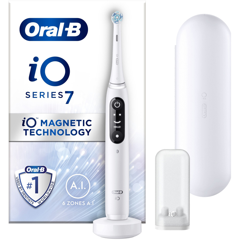 Oral-B iO Series 7 White Alabaster  Rechargeable Toothbrush Image 3