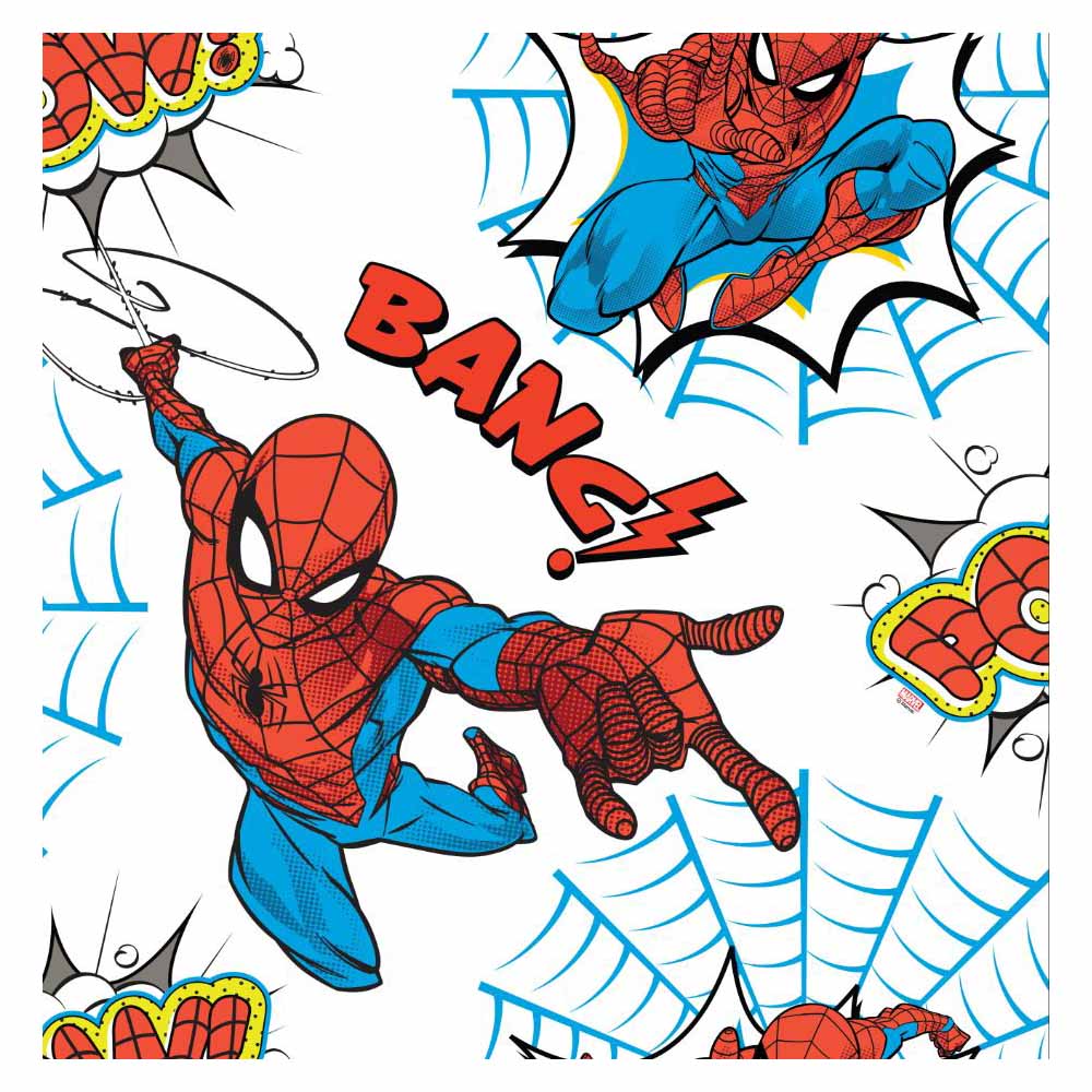 Marvel Spiderman Pow Multicolour Wallpaper Image 1