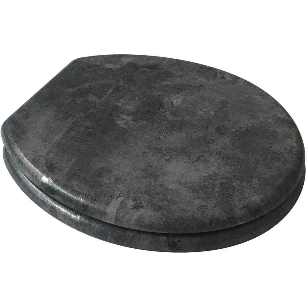 Charcoal Metallic Stone Toilet Seat Image 1