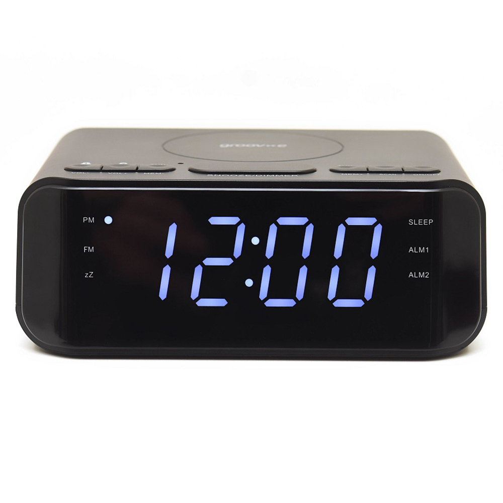 Groov-e Atlas Alarm Clock Radio with USB and Wireless Charging Image 2