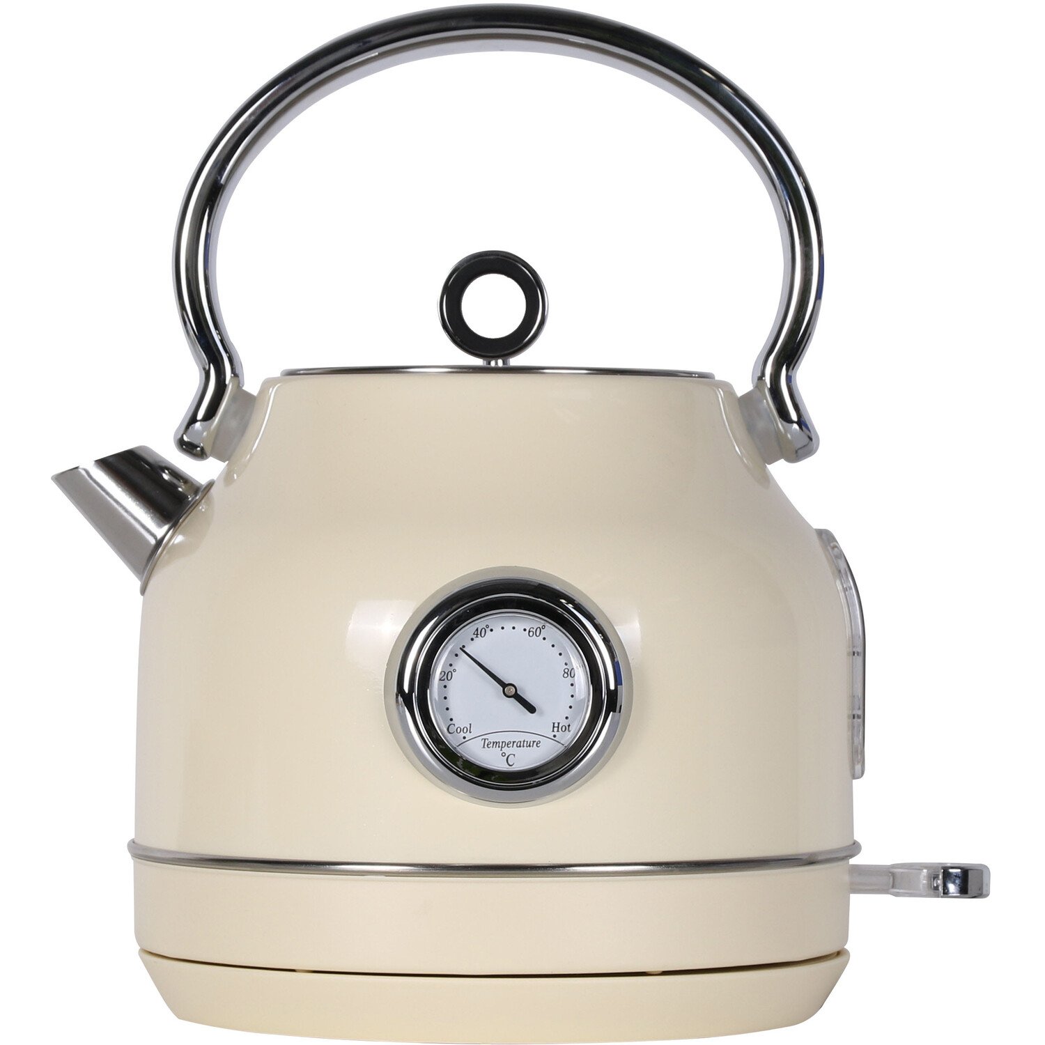 Cream Retro Kettle with Dial 1.7L Image 1