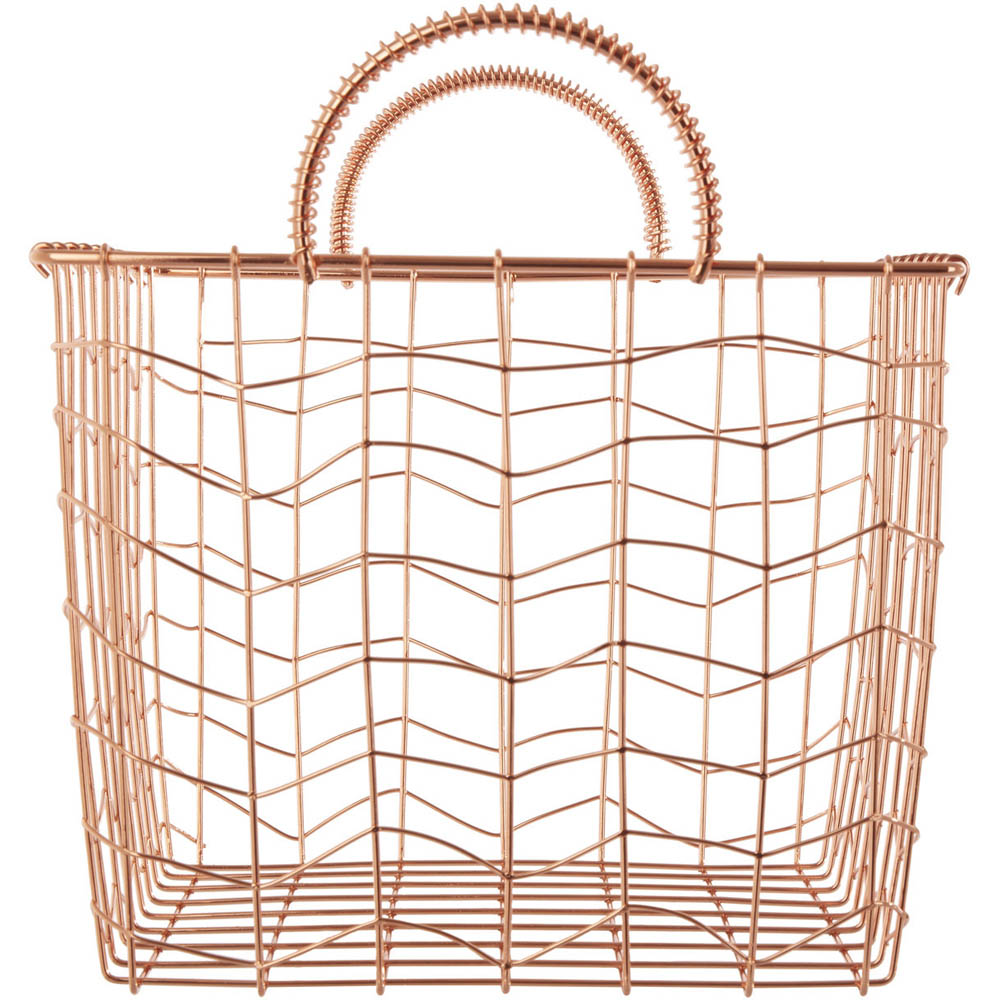 Premier Housewares Vertex Wavy Grid Rectangular Wire Basket Image 4