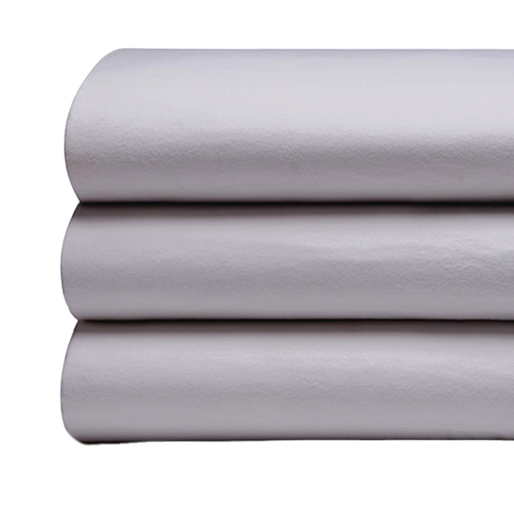 Serene Single Heather Brushed Cotton Flat Bed Sheet Image 2