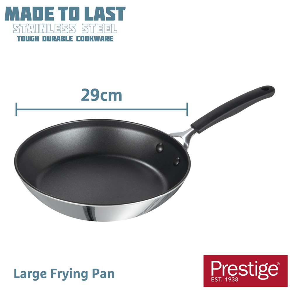 Prestige 29cm Stainless Steel Frying Pan Image 7