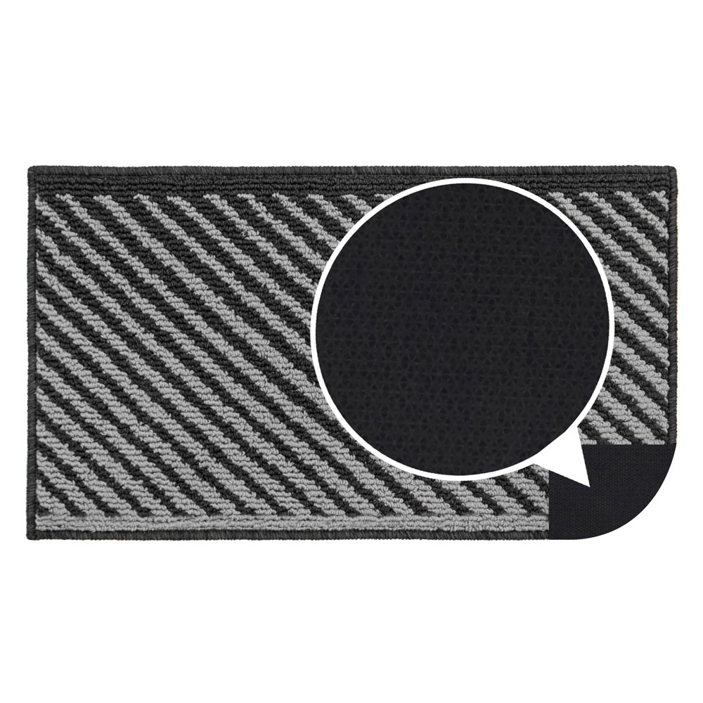 JVL Stellar Black Indoor Machine Washable Doormat 40 x 70cm Image 7