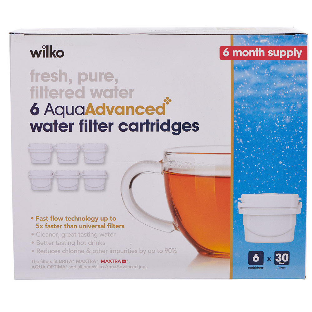 Wilko Aqua Advance Filter 6 Pack Image 1