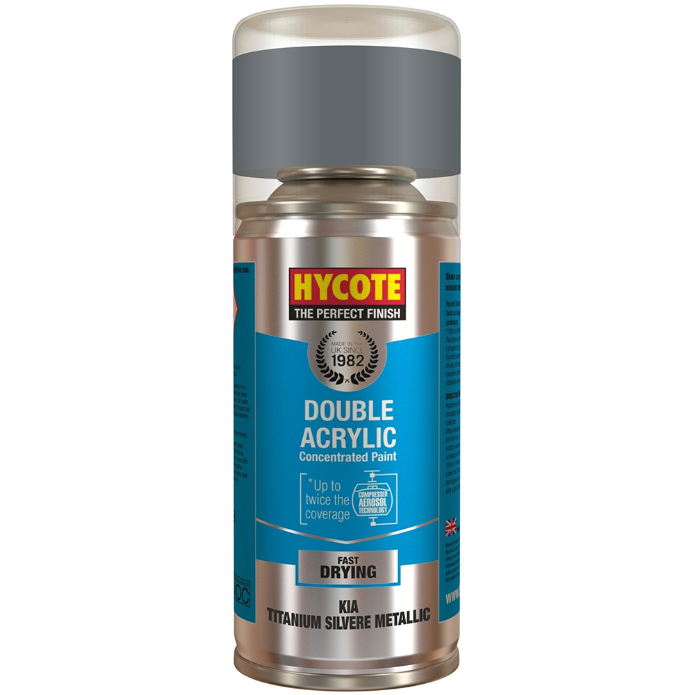 Hycote Kia Titanium Silver Metallic Car Spray Paint 150ml Image