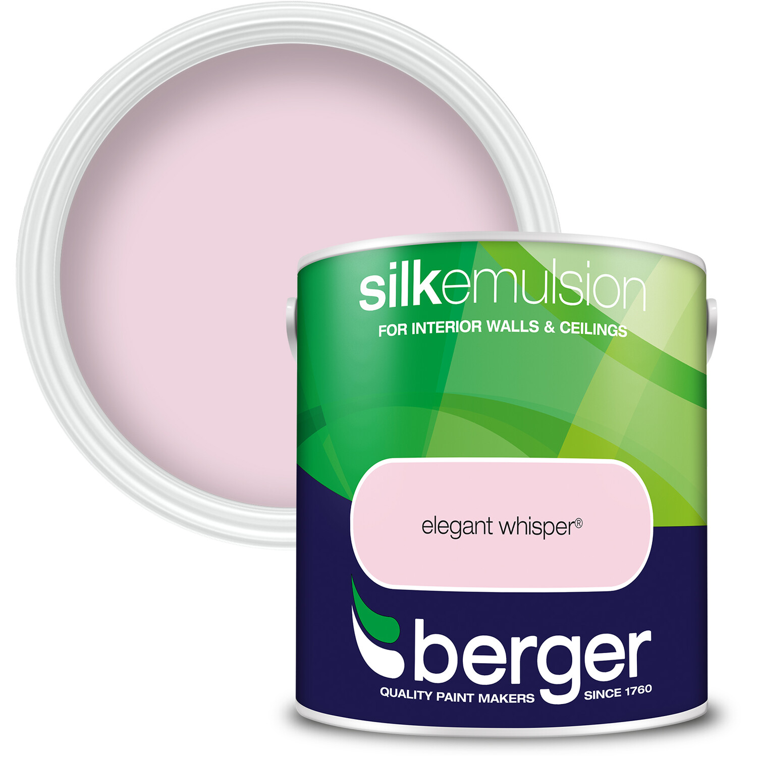 Berger Walls & Ceilings Elegant Whisper Silk Emulsion Paint 2.5L Image 1