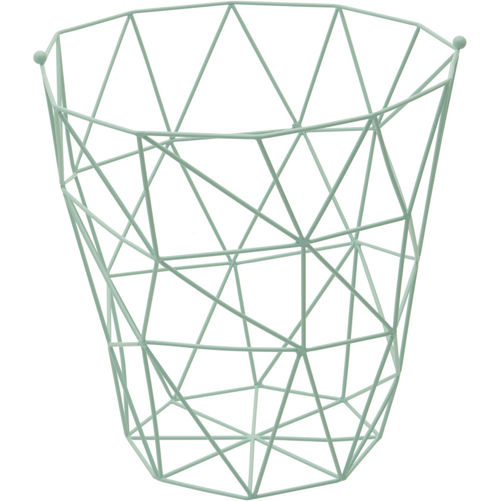 Premier Housewares Vertex Green Finish Storage Basket Image 2