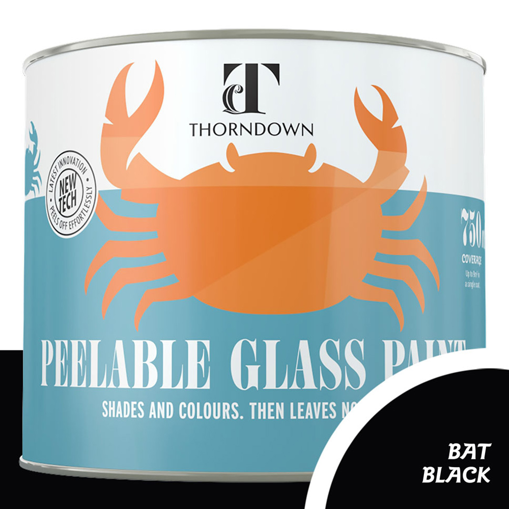 Thorndown Bat Black Peelable Glass Paint 750ml Image 3