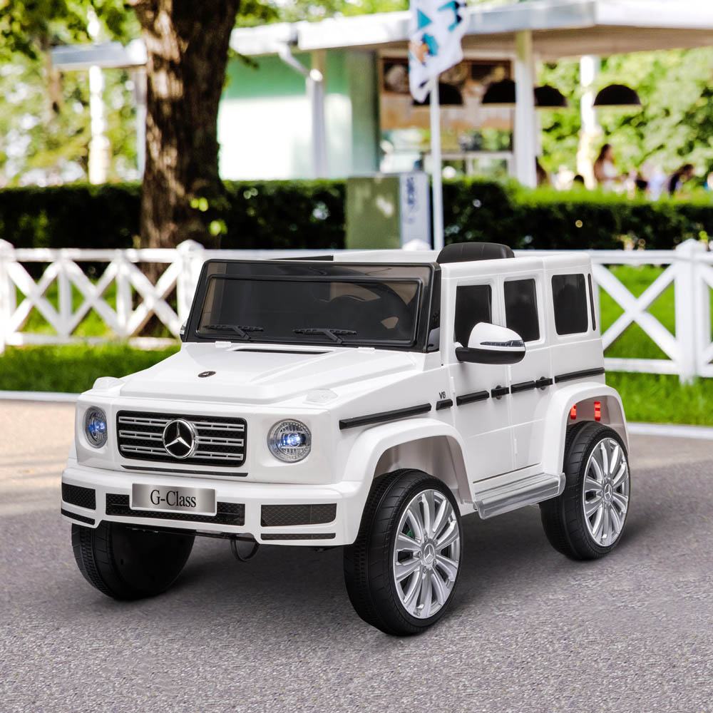 Tommy Toys Mercedes Benz G500 Kids Ride On Electric Car White 12V Image 2