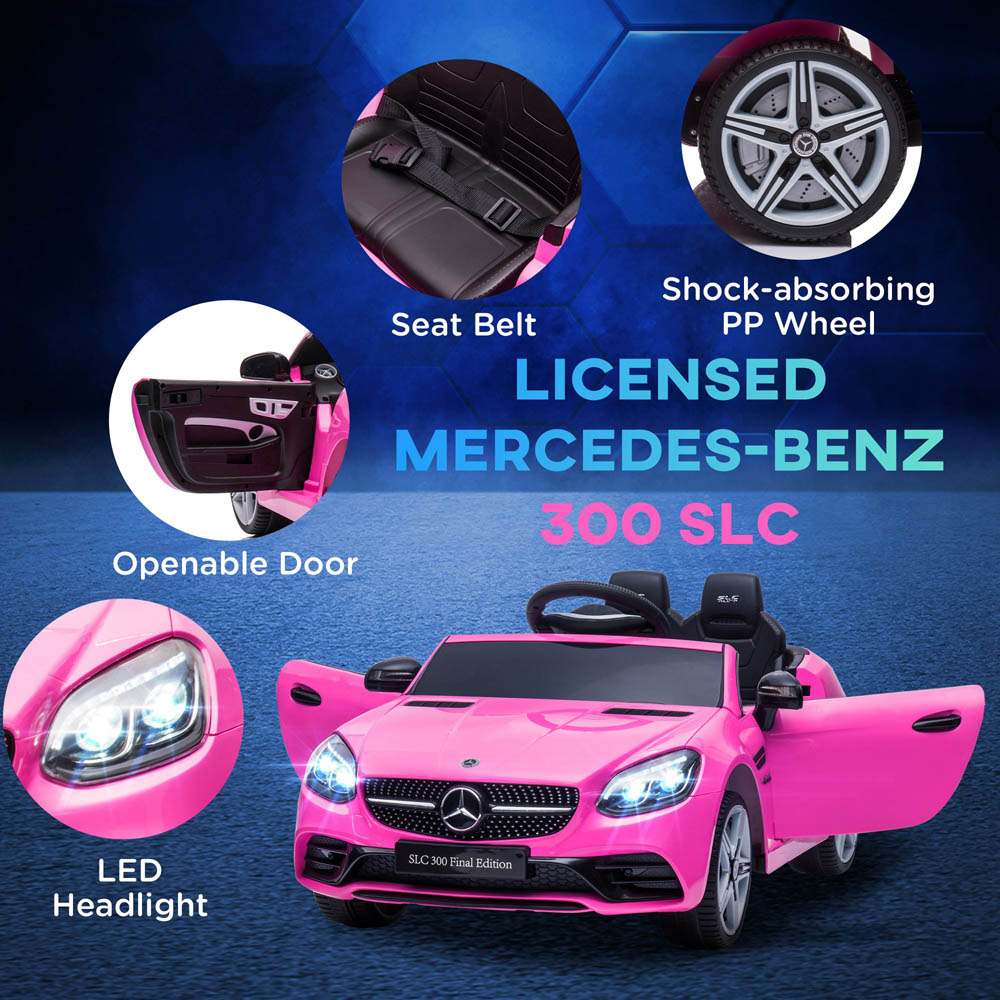 Tommy Toys Mercedes Benz SLC 300 Kids Ride On Electric Car Pink 6V Image 4