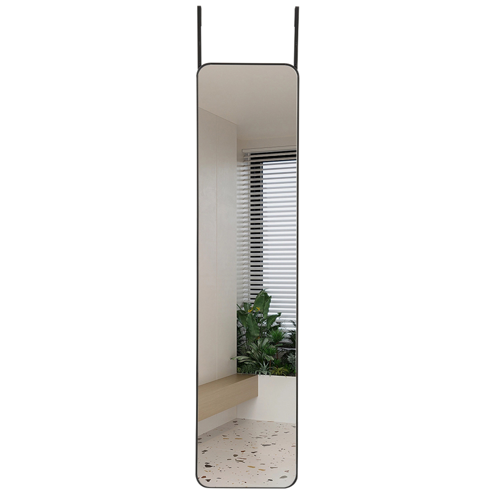 Living and Home Black Frame Full Length Door Mirror 28 x 118cm Image 5