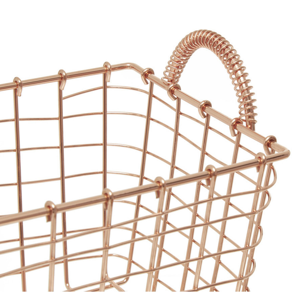 Premier Housewares Vertex Copper Finish Rectangular Basket Image 5