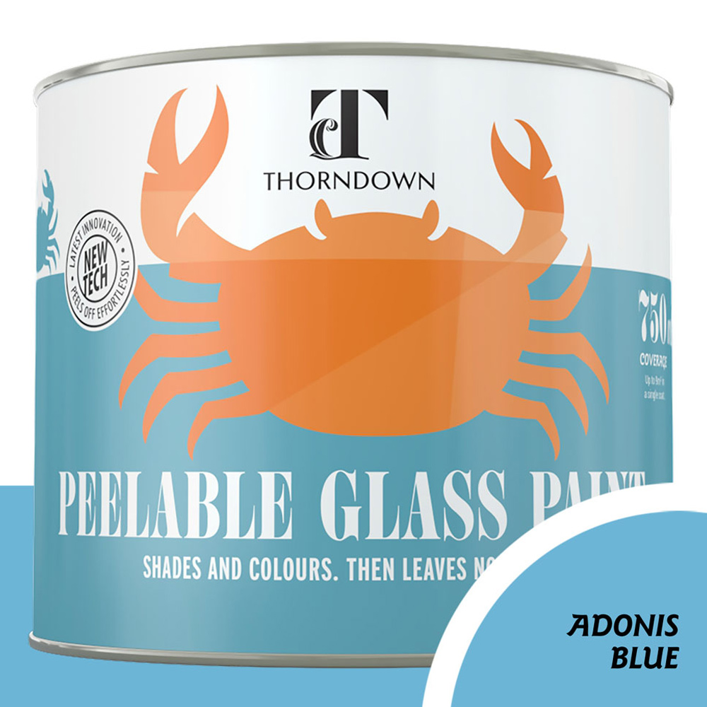 Thorndown Adonis Blue Peelable Glass Paint 750ml Image 3