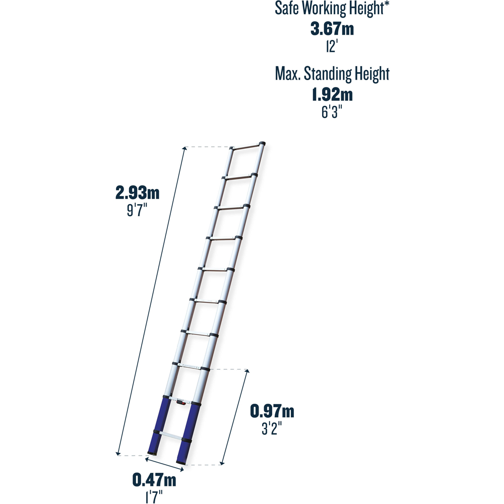 Werner Telescopic Ladder 2.9m Image 5