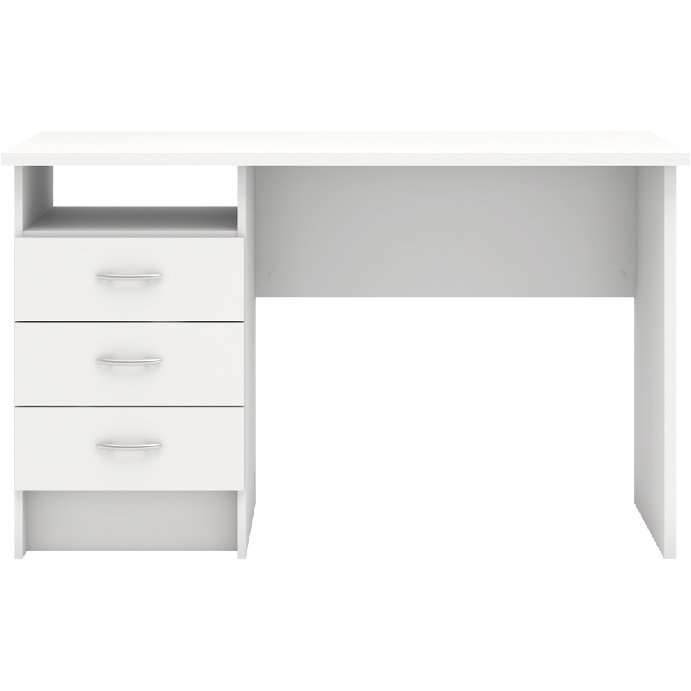 Florence Function Plus 3 Drawer Desk White Image 3