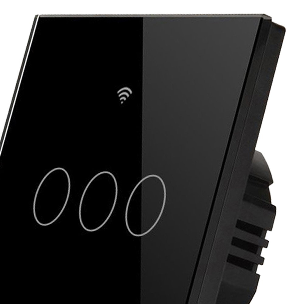 ENER-J 3 Gang Black Smart Wi-Fi Touch Switch Image 2