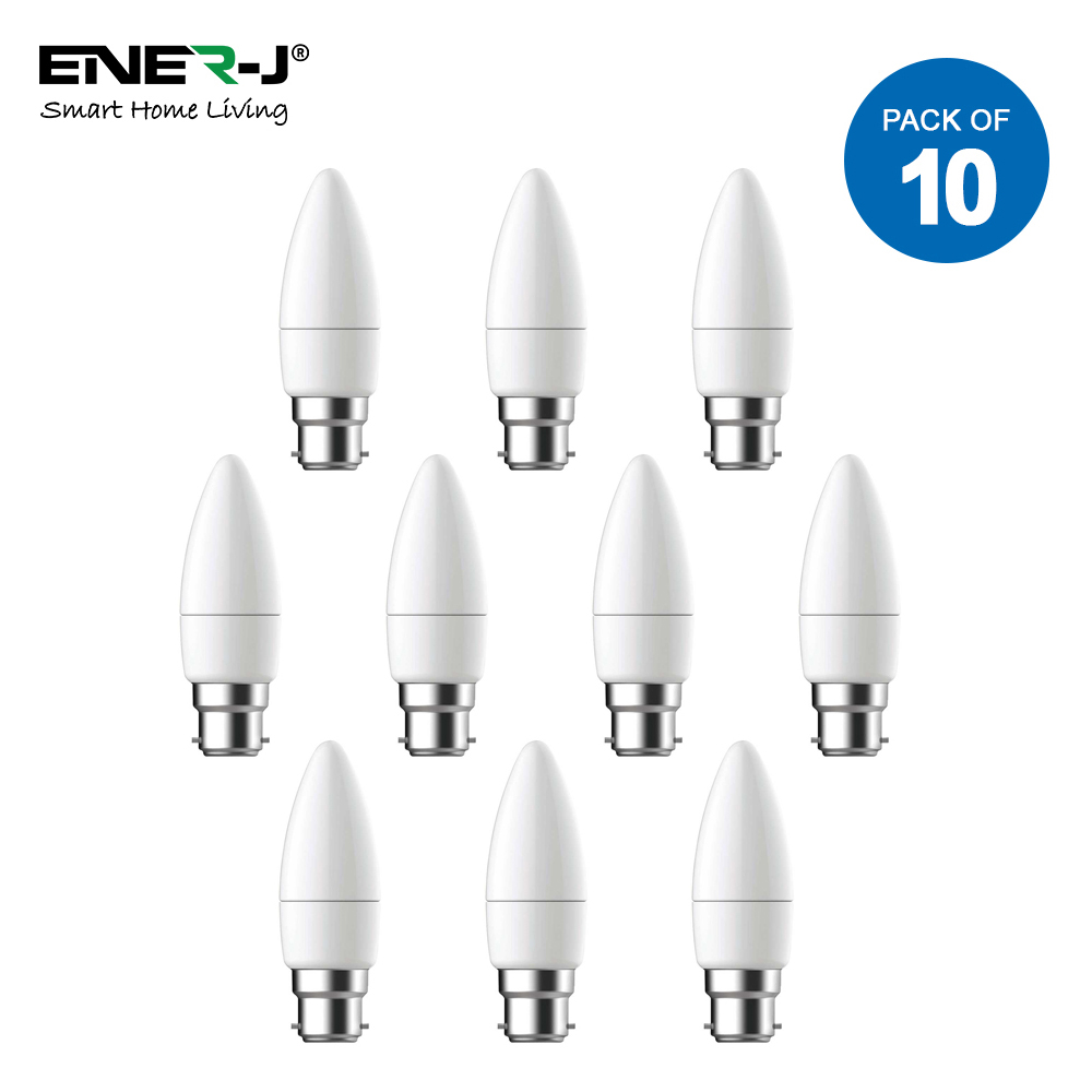 Ener-J 4W LED B22 3000K Candle Lamp 10 Pack Image 6