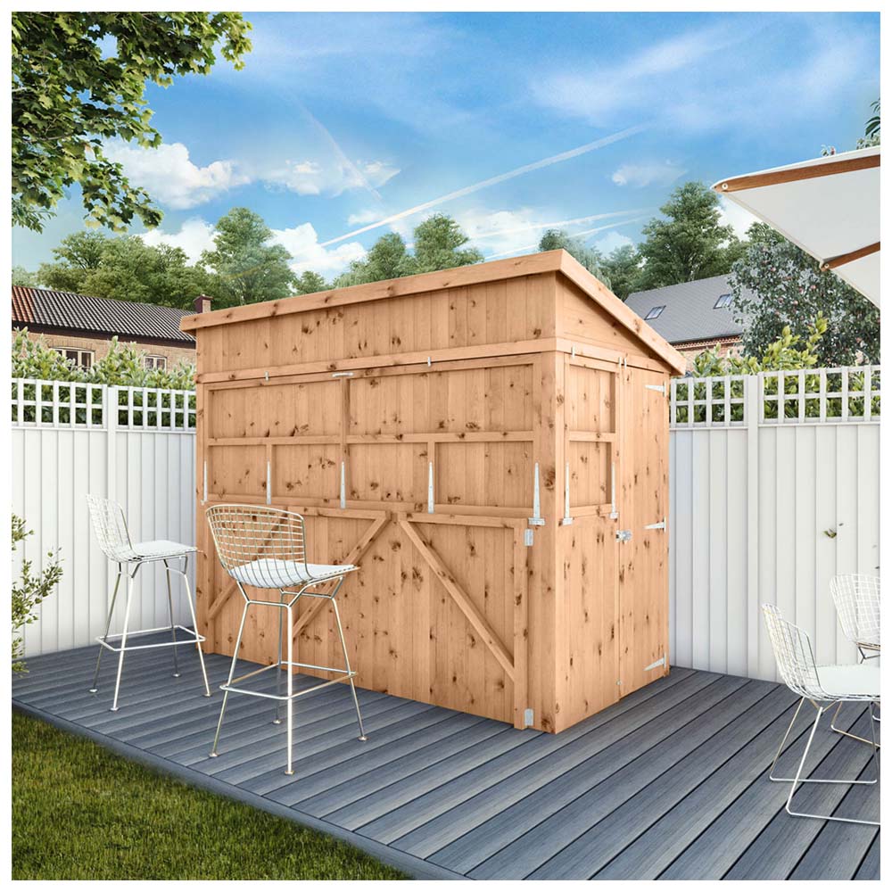 Mercia 9 x 4ft Pressure Treated Garden Bar with Side Access Image 6