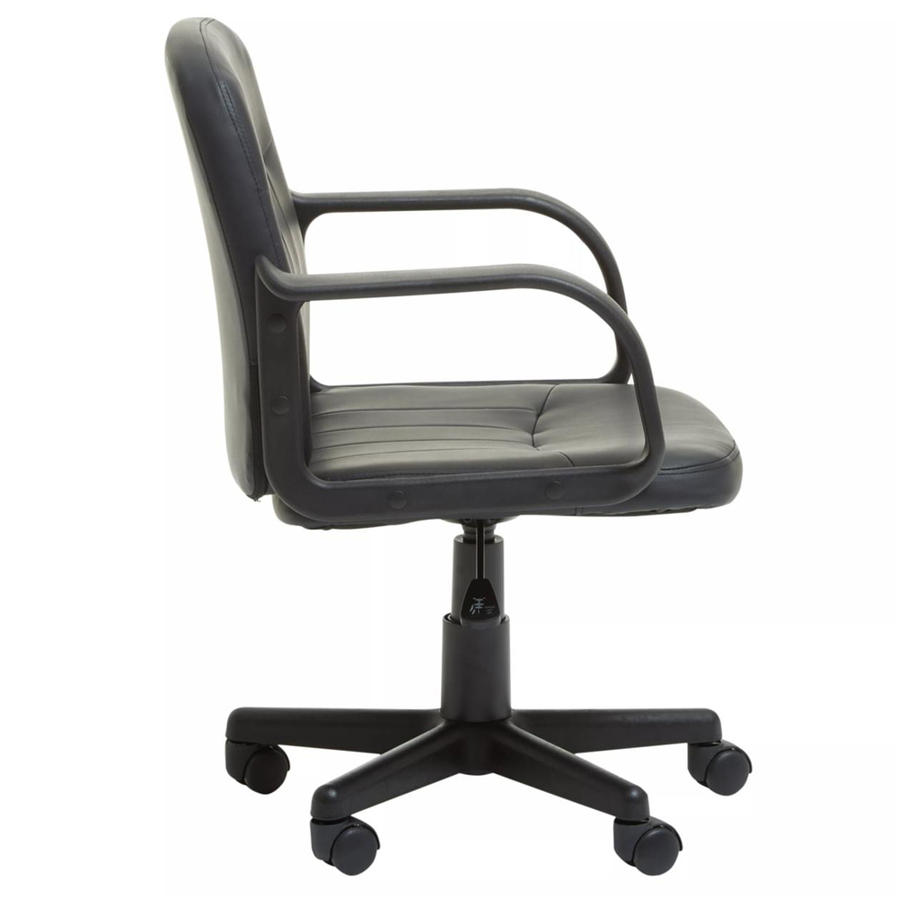 Premier Housewares Black PU Home Office Chair Image 4