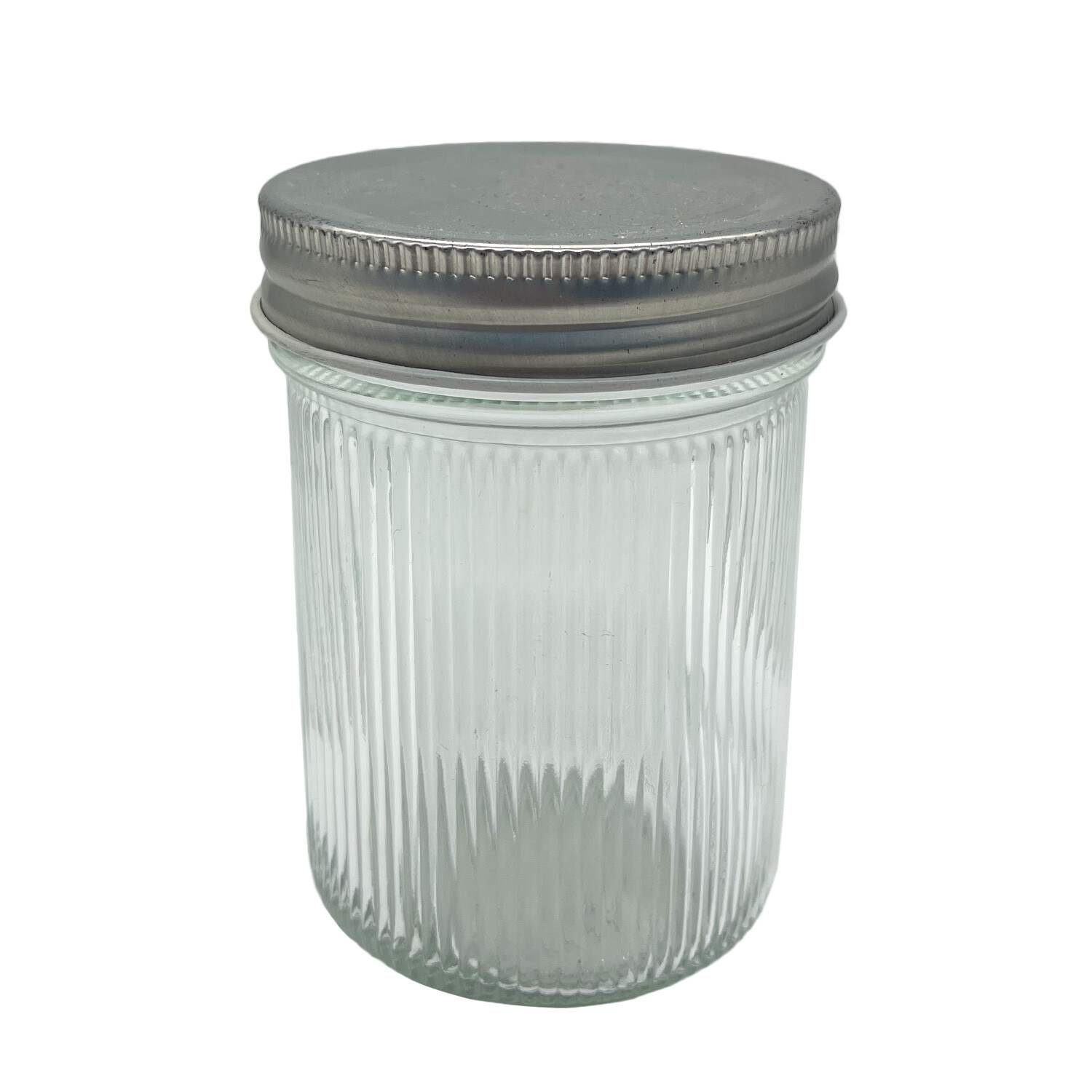 Ribbed Glass Jar - Clear / Medium Image