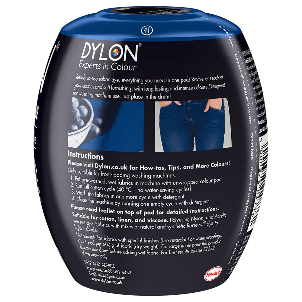 Dylon Jeans Blue Fabric Dye Pod 350g Image 2