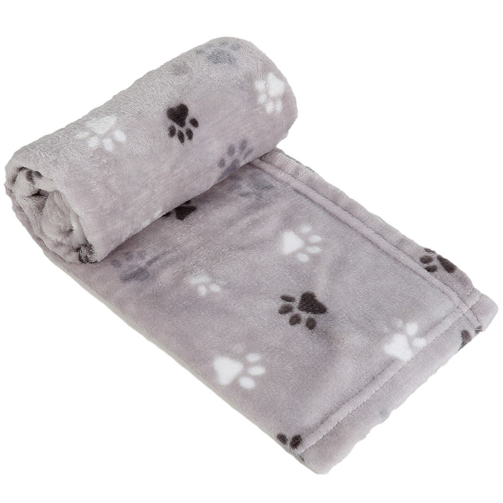 Single Soft Paw Print Pet Blanket in Assorted styles Image 3