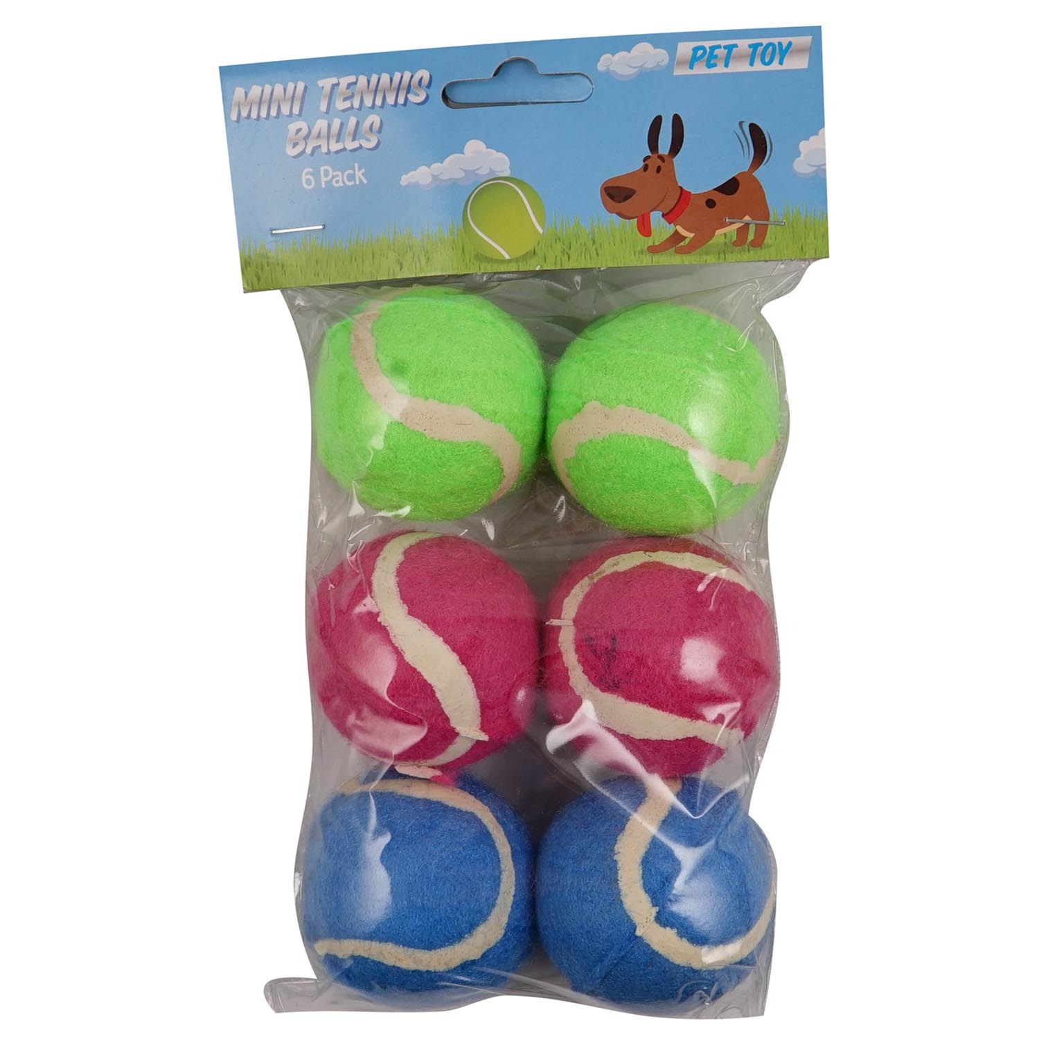 Mini Tennis Ball Dog Throw Toy 6 Pack Image