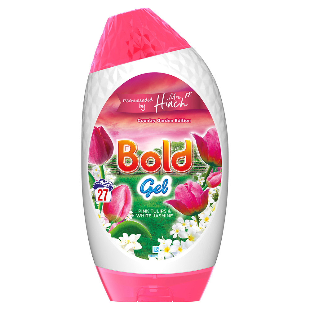 Bold Mrs Hinch Pink Tulip and White Jasmine Washing Liquid Gel 27 Washes 945ml Image 1