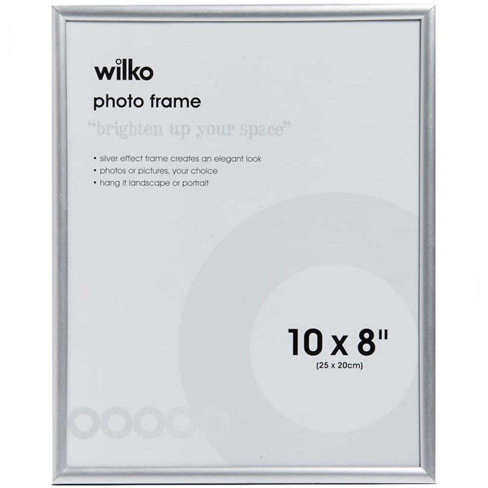 Wilko Silver-Effect Easy Photo Frame 10 x 8 Inch Image 1