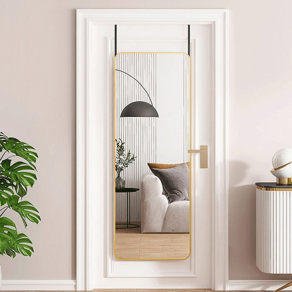 Living and Home Gold Frame Full Length Door Mirror 37 x 147cm Image 2