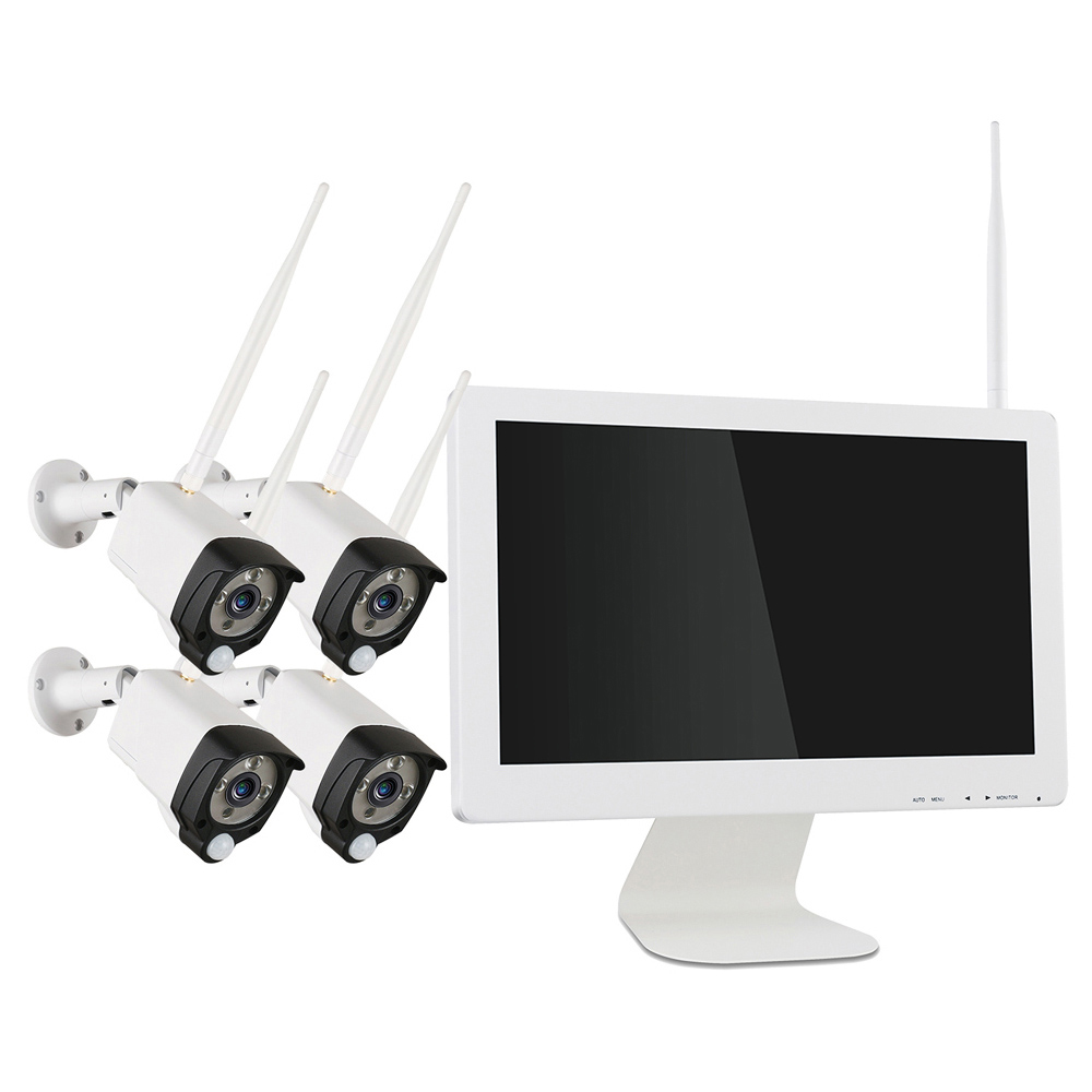 Ener-J PRO 4 Camera NVR and 15 inch Monitor CCTV Kit Image 1
