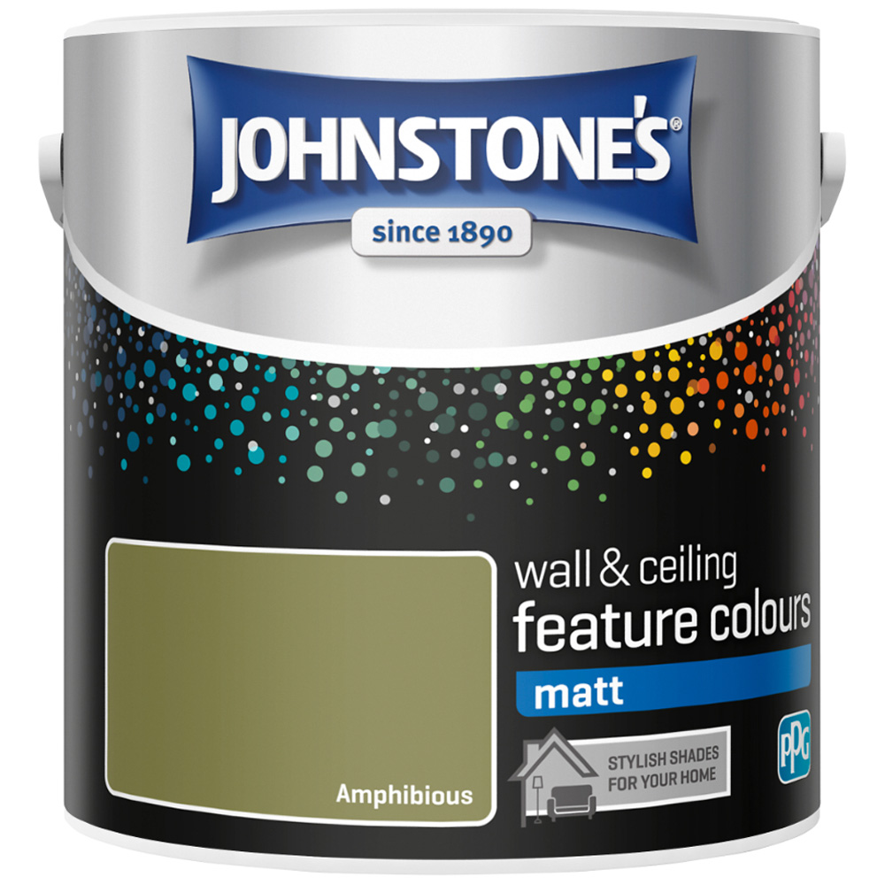 Johnstone's Feature Colours Walls & Ceilings Amphibious Matt Paint 1.25L Image 2