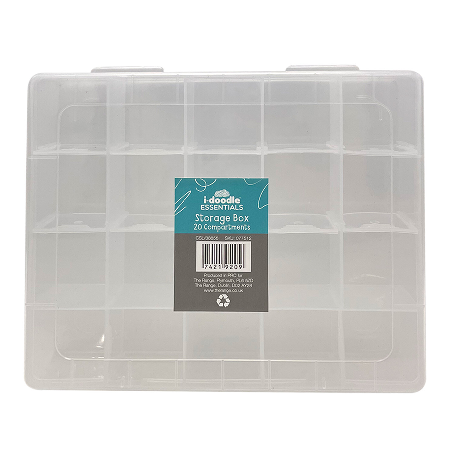 Compartment Storage Box - Clear / 20 Compartments Image 1