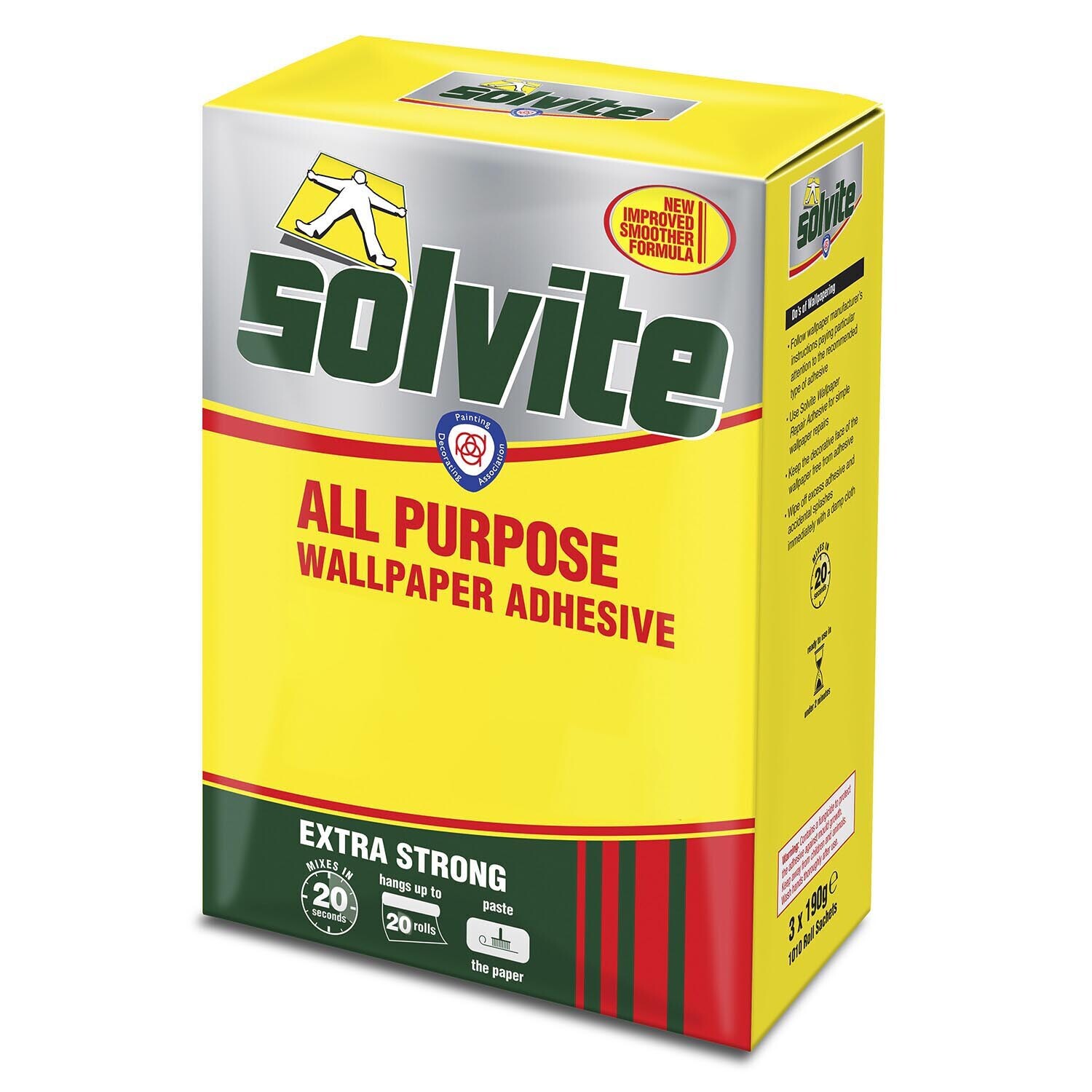 Solvite All Purpose Extra Strong Wallpaper Adhesive 20 Rolls Image