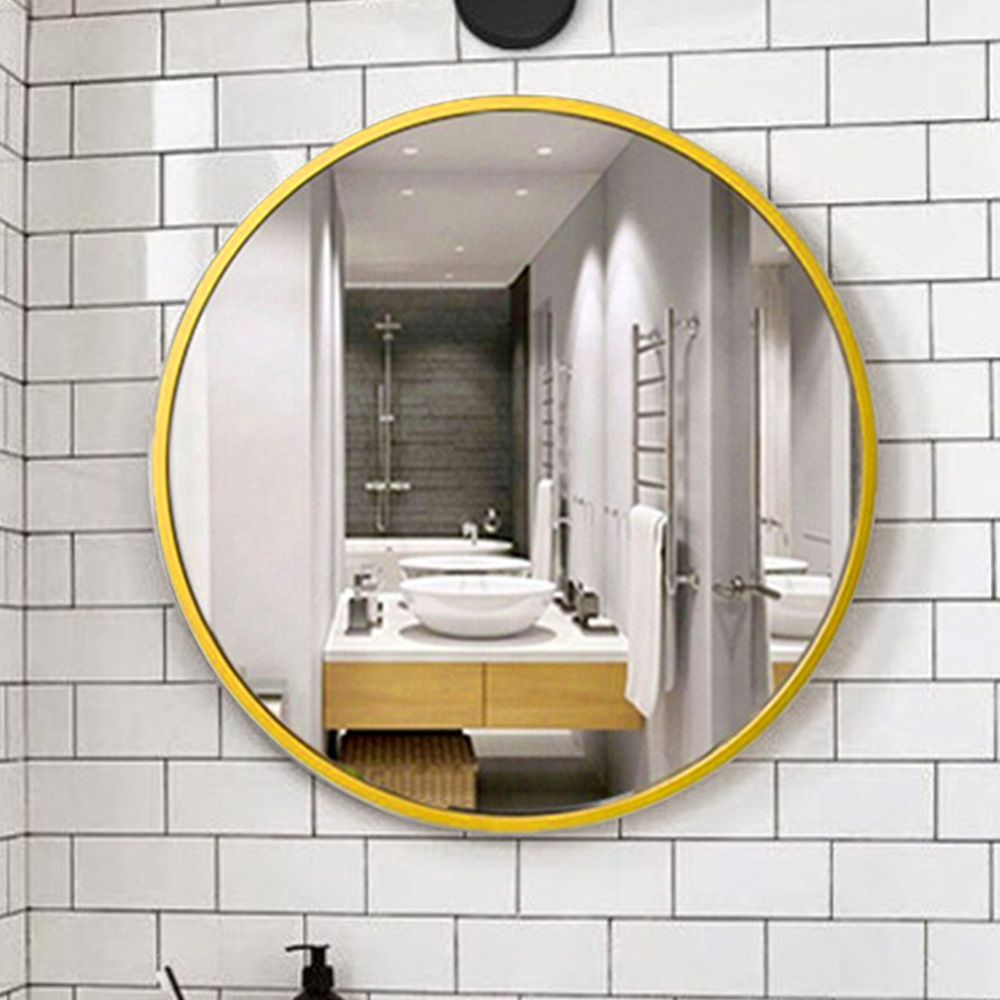 Living and Home Gold Frame Nordic Wall Mounted Bathroom Mirror 50cm Image 8