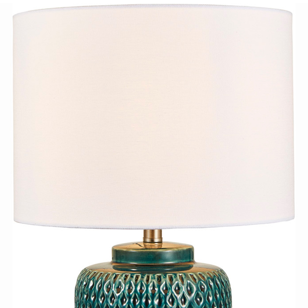 The Lighting and Interiors Teal Vision Gloss Table Lamp Image 4