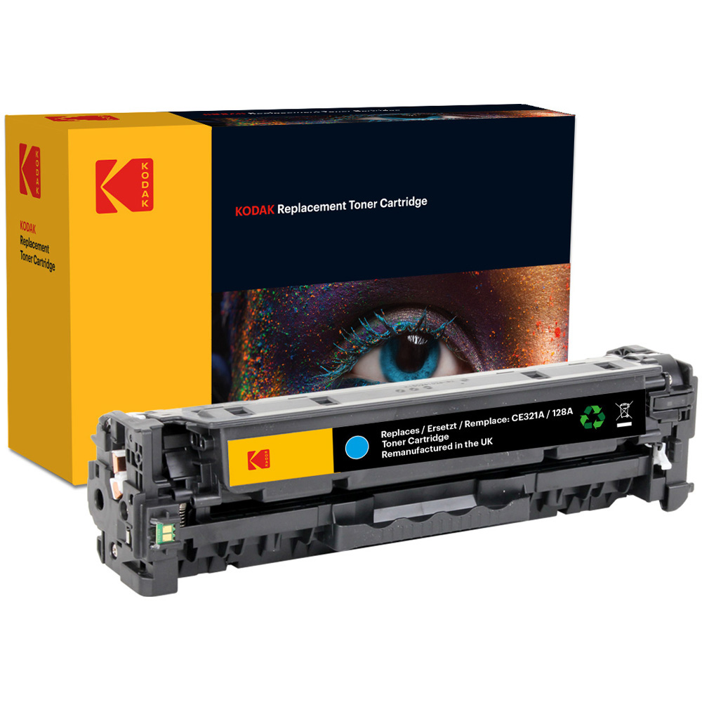 Kodak HP CE321A Cyan Replacement Laser Cartridge Image 1