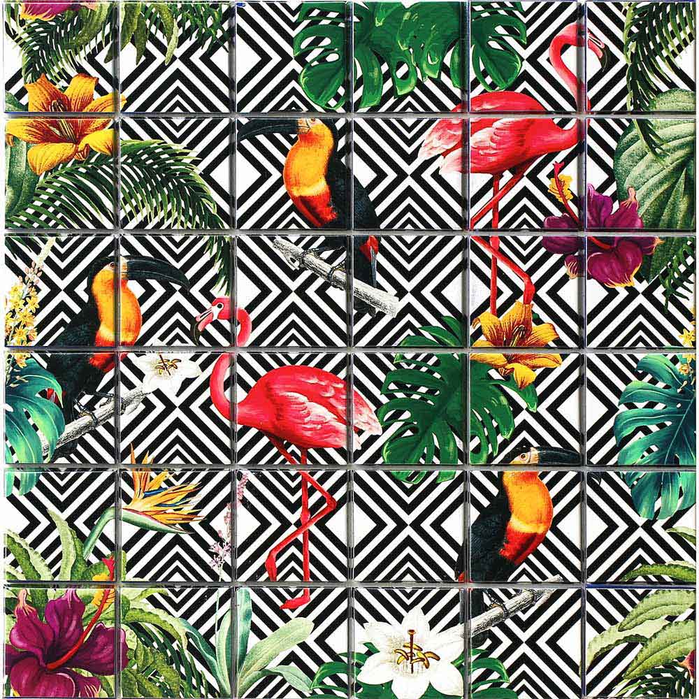 House of Mosaics Tropical Mono Self Adhesive Mosaic Tile Image 2