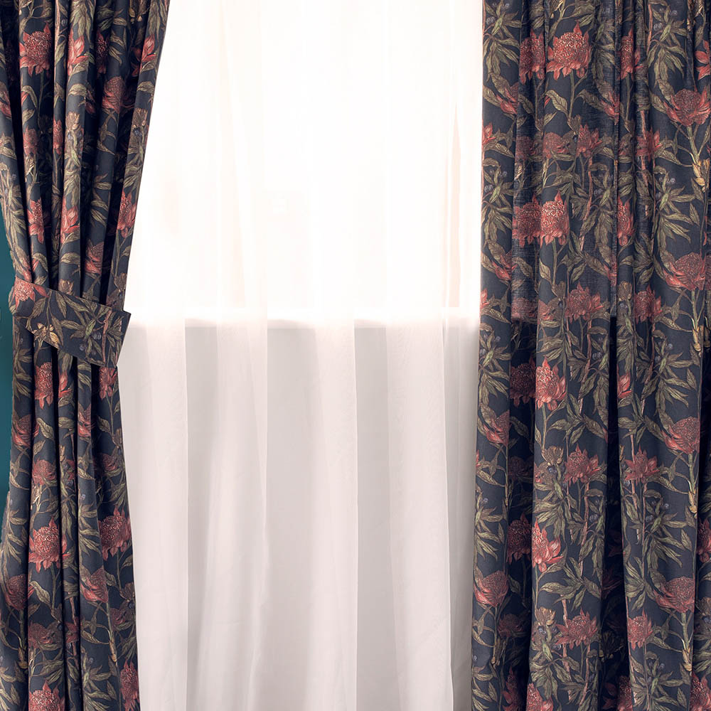 Serene Country Dream Wild Garden Curtains with Tie Backs 168 x 183cm Image 1