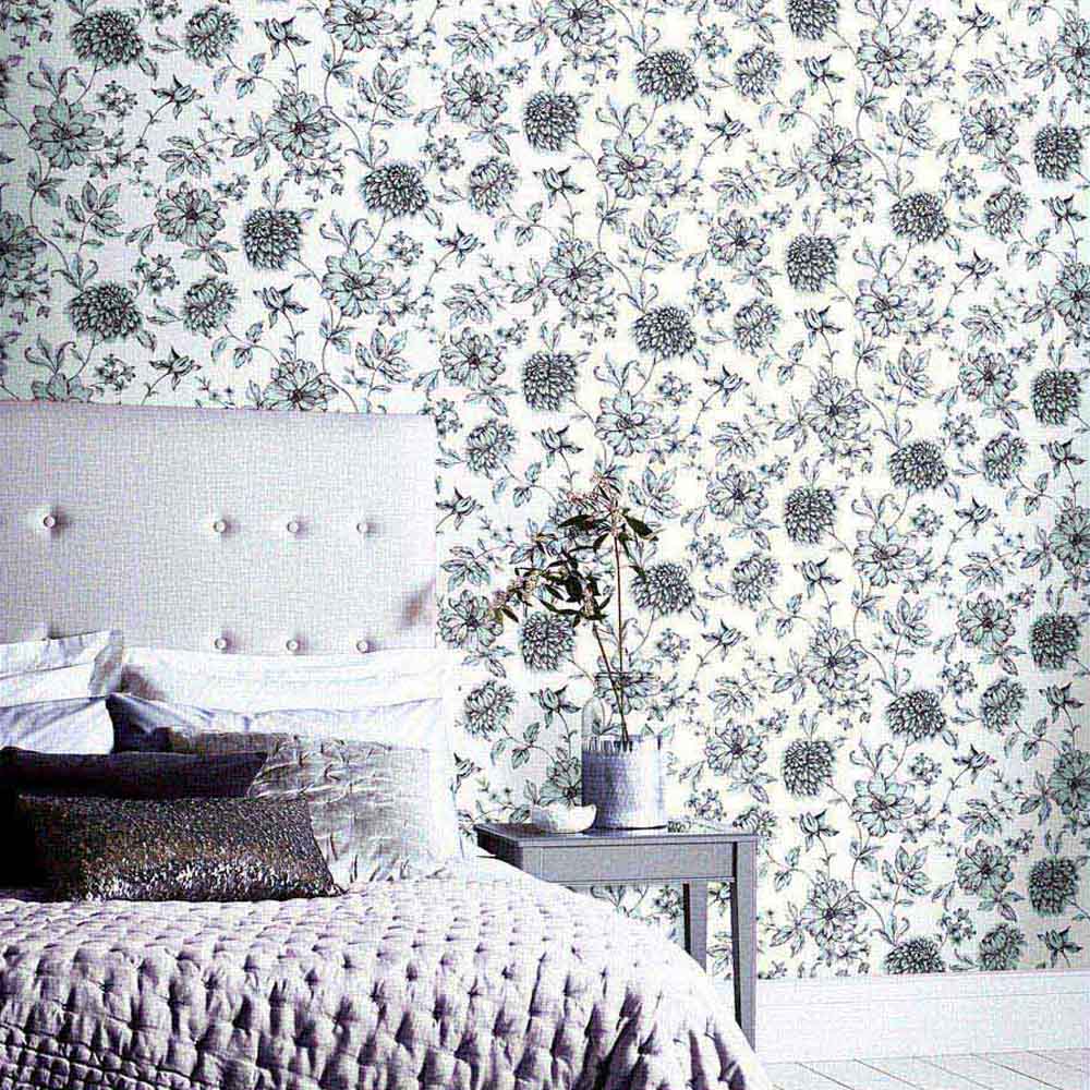 Arthouse Fleur Mono Wallpaper Image 4