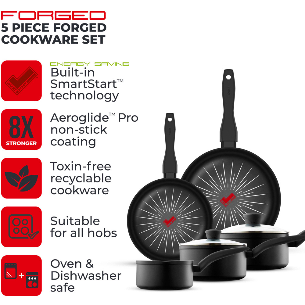 Tower Smart Start Forged 5 Piece Cookware Set Image 2