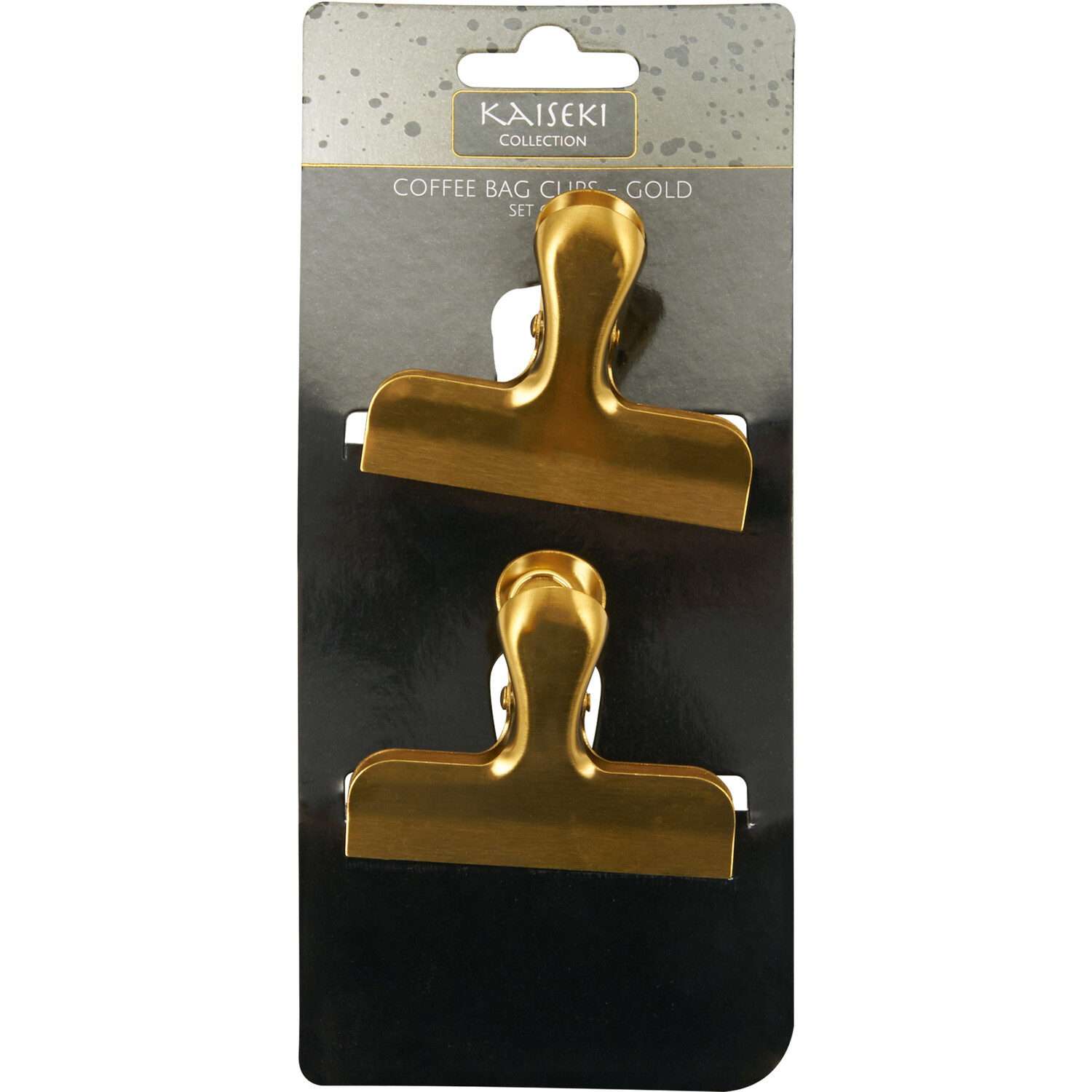 Pack of 2 Kaiseki Coffee Bag Clips - Gold Image 1