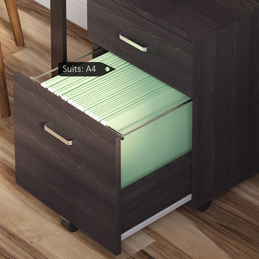 Vinsetto Black 2-Drawer Filing Cabinet Image 3