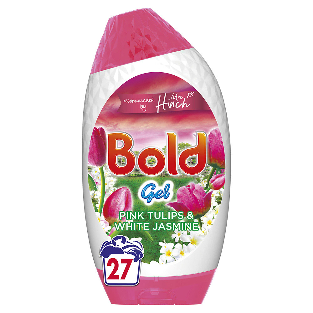 Bold Mrs Hinch Pink Tulip and White Jasmine Washing Liquid Gel 27 Washes 945ml Image 2