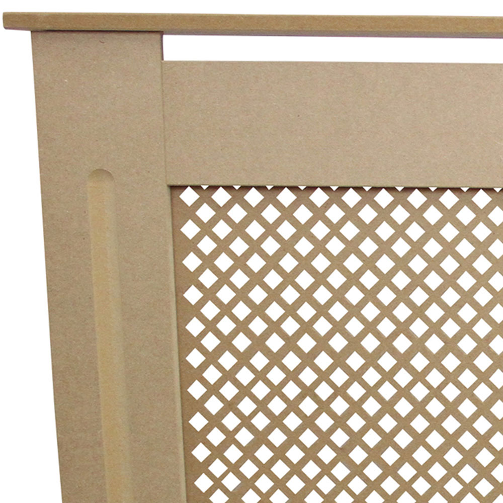 Monster Shop MDF Natural Diamond Grill Radiator Cover 112cm Image 3