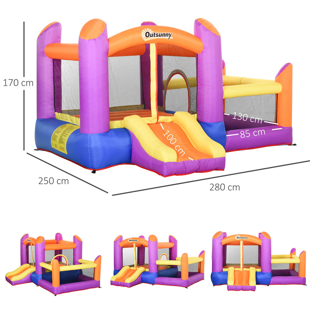 Outsunny Kids Bouncy Castle with Inflator Image 6