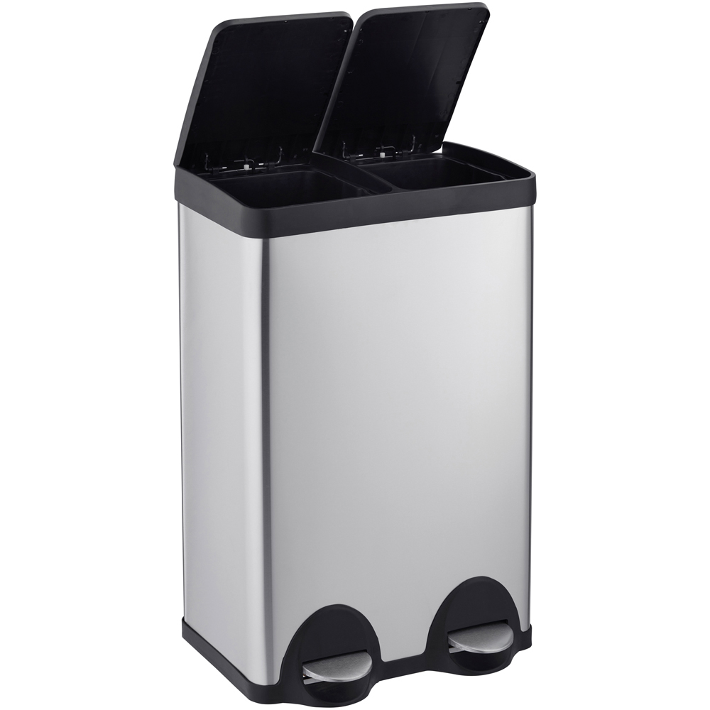 Cooks Professional G3513 Silver Dual Recycle Bin 60L Image 3