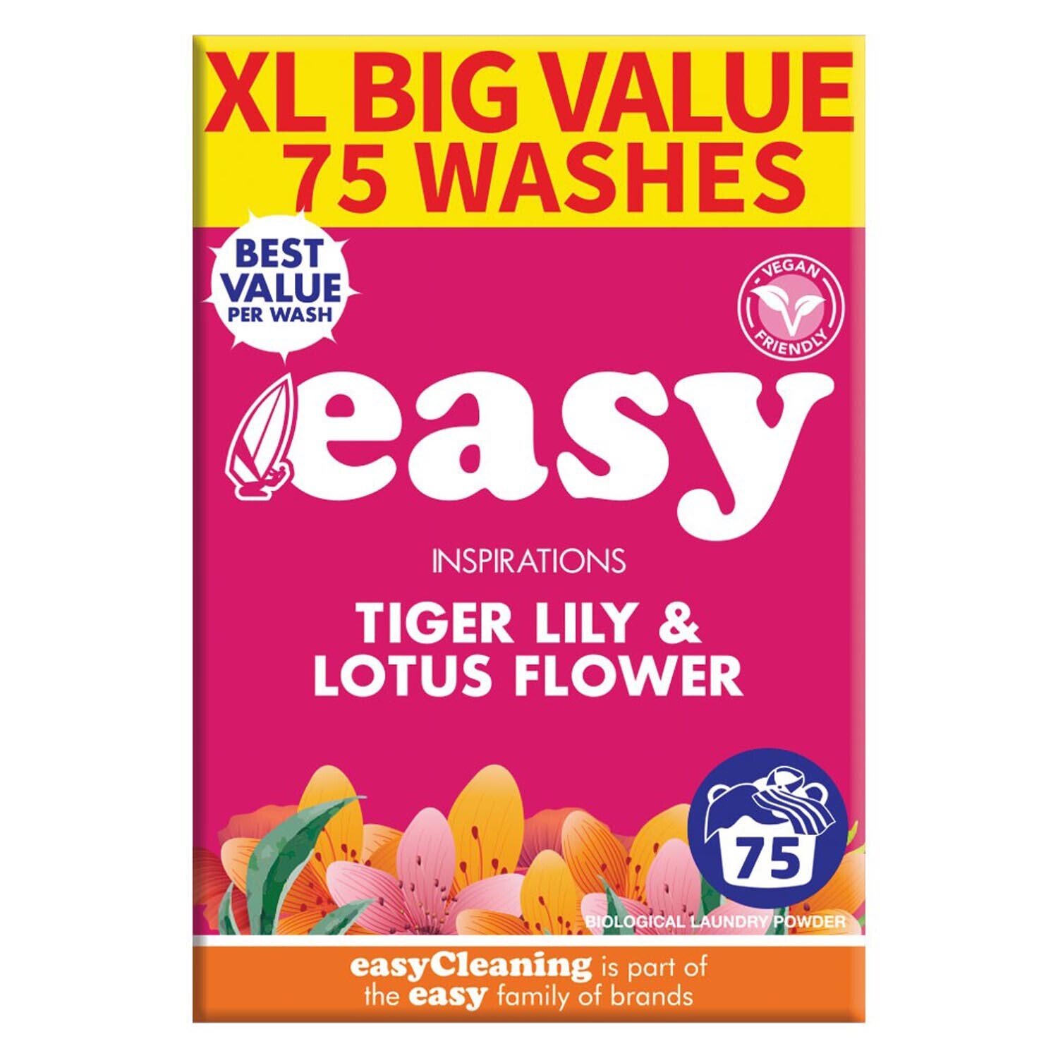 Easy Tiger Lily and Lotus Flower Laundry Washing Powder 75 Washes 5.1kg Image